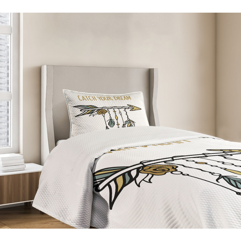 Tribal Arrow with Feathers Bedspread Set