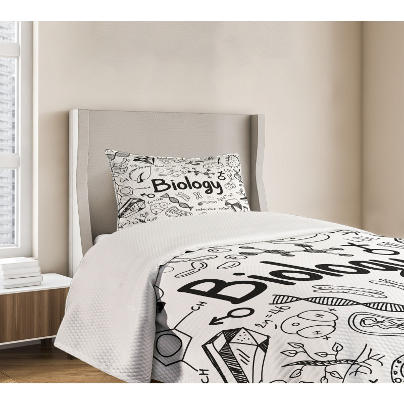 Hand-writing School Lab Bedspread Set