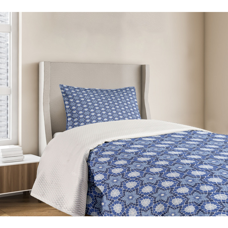 Mosaic Effect Eastern Tile Bedspread Set