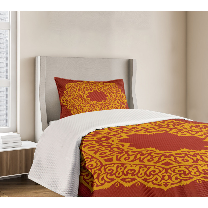 Aztec Style Painting Vivid Bedspread Set