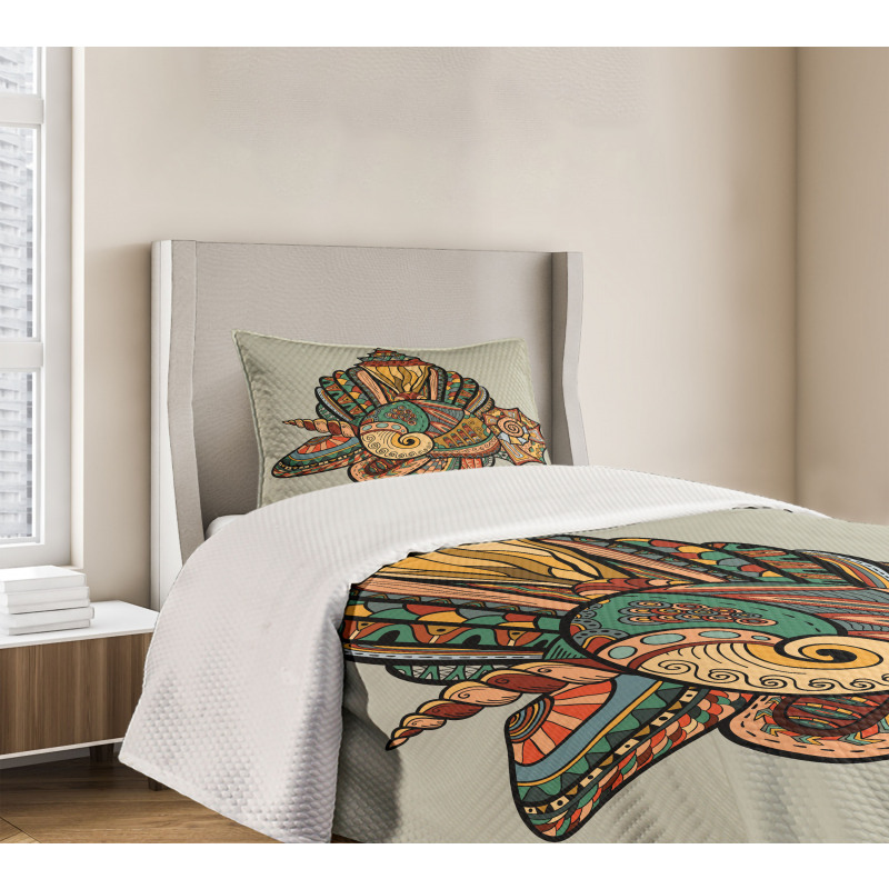 Abstract Seashell Art Bedspread Set