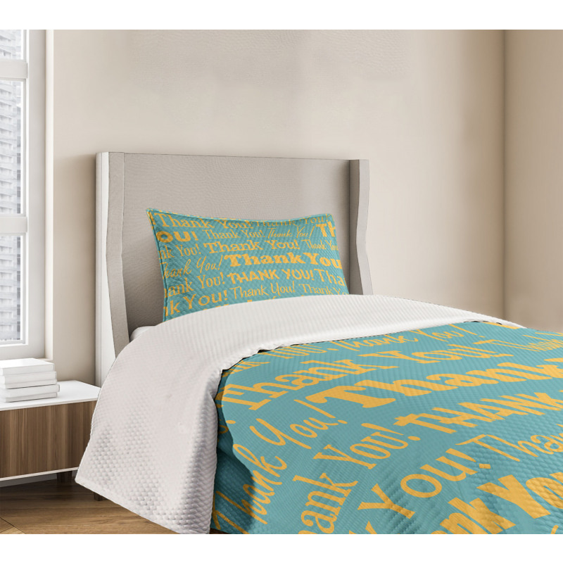 Appreciation Artwork Text Bedspread Set