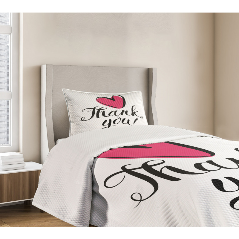 Heart in Bold Love Doodle Bedspread Set