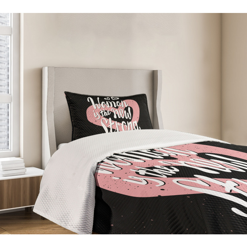 Woman is the New Strong Bedspread Set