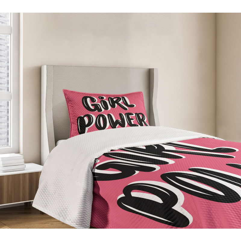 Chunky and Pop Text Bedspread Set