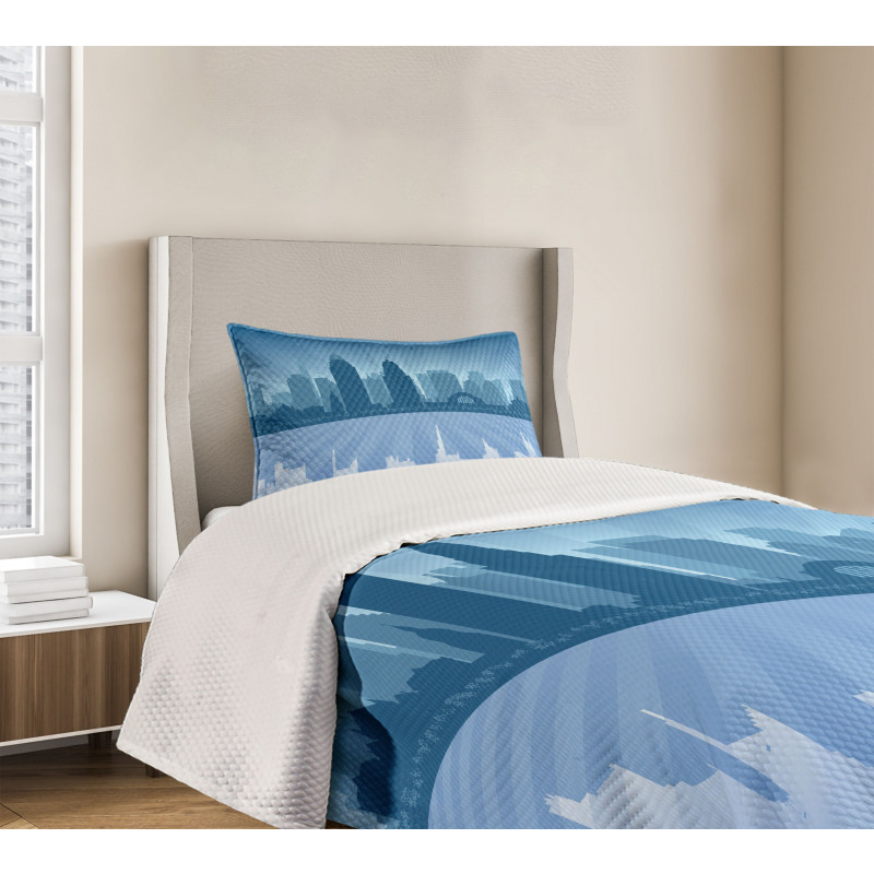 Reflection Cityscape Bedspread Set