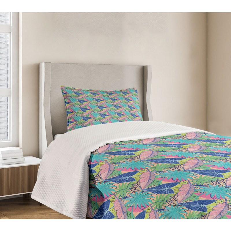 Banana Syngonium Plantation Bedspread Set