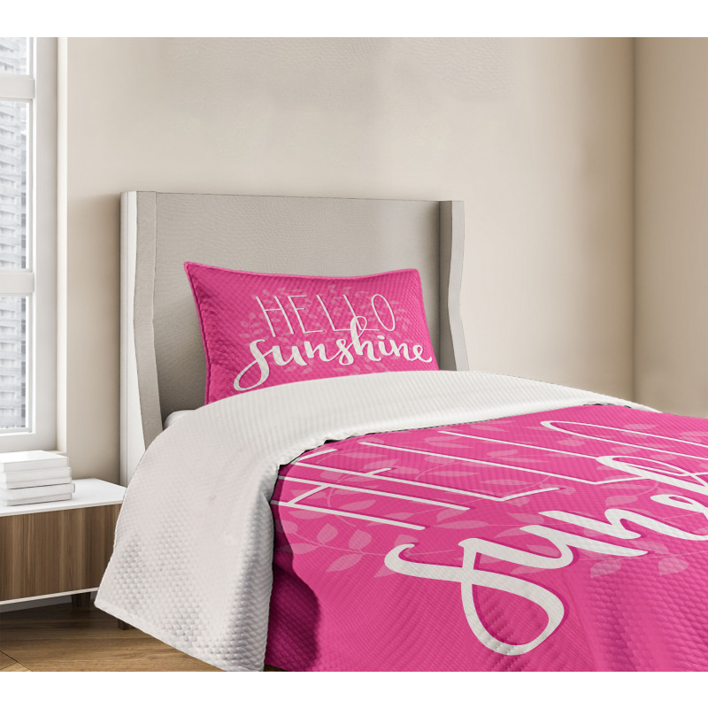 Calligraphy Leaves Bedspread Set