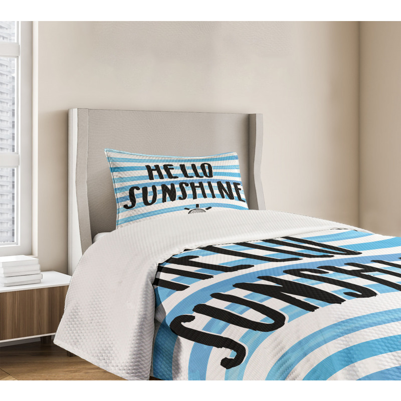 Typographic Stripes Bedspread Set