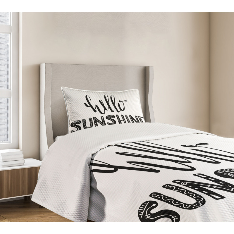 Warm Season Words Bedspread Set