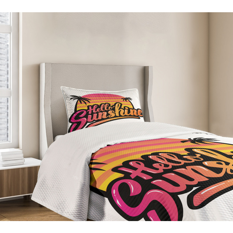 Sixties Style Colors Bedspread Set