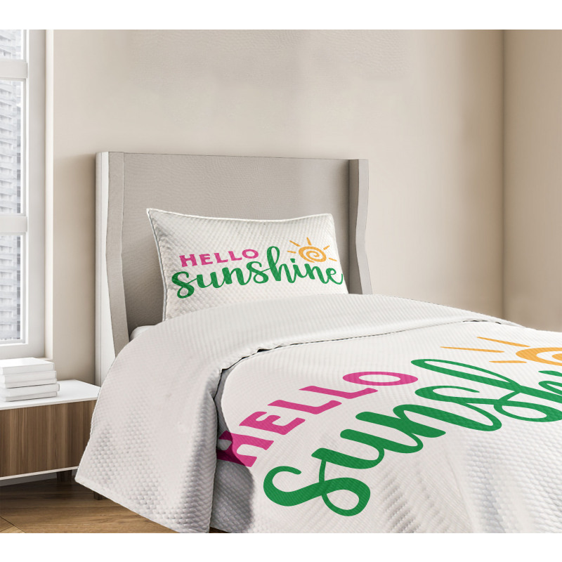 Minimalist Words Bedspread Set