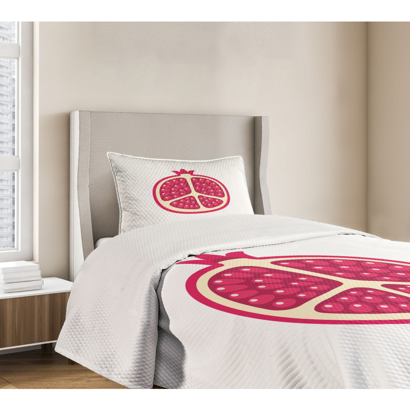 Cartoon Pomegranate Seeds Bedspread Set