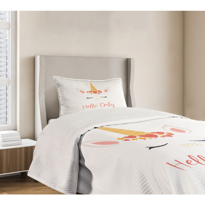 Nursery Lettering Horns Bedspread Set