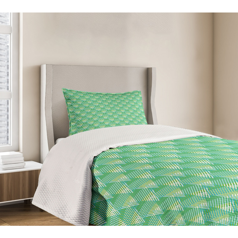 Striped Triangles Hipster Bedspread Set