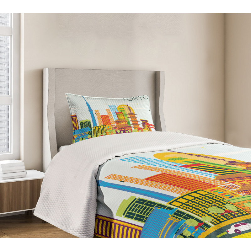 Unique Architecture Tourism Bedspread Set