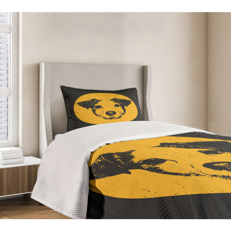 Portrait Pet Sketch Bedspread Set