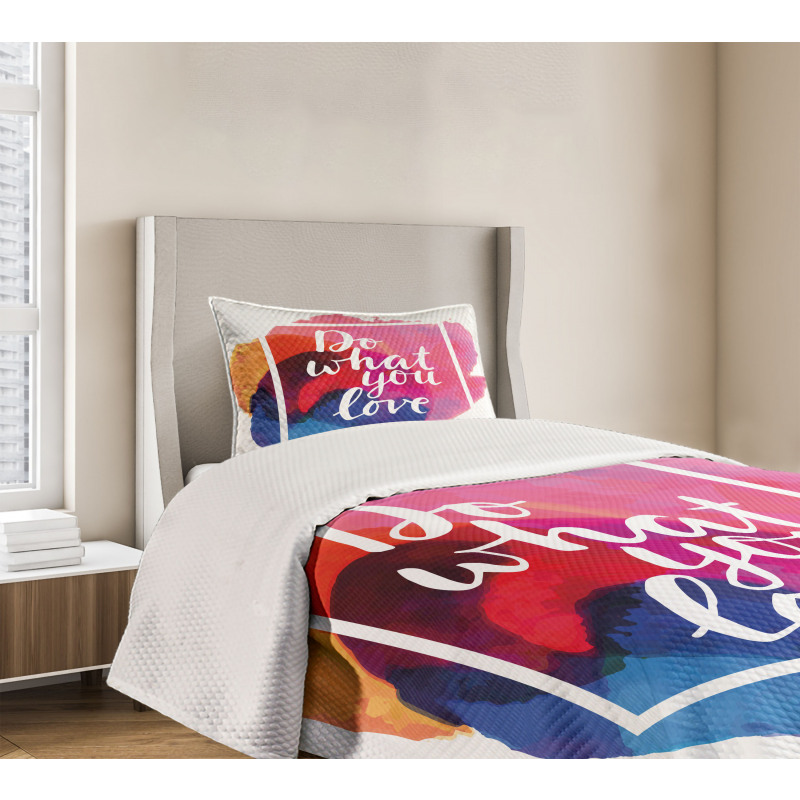 Contemporary Theme Love Work Bedspread Set