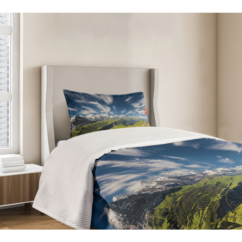 View of the Swiss Alps Bedspread Set