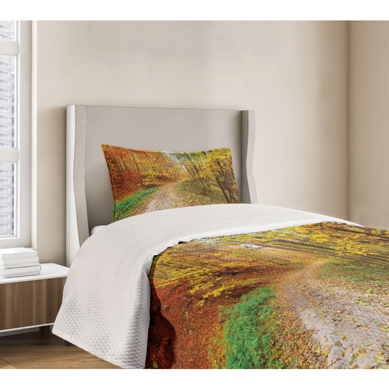 Colorful Autumnal Landscape Bedspread Set