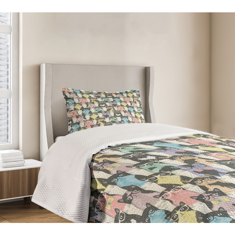 Hipster Playful Glass Bedspread Set