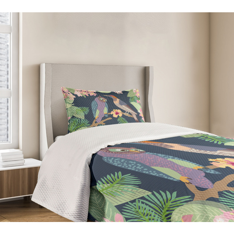 Exotic Birds Owl Avian Bedspread Set