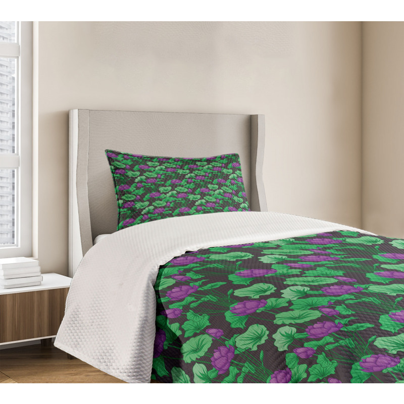 East Floral Elements Bedspread Set