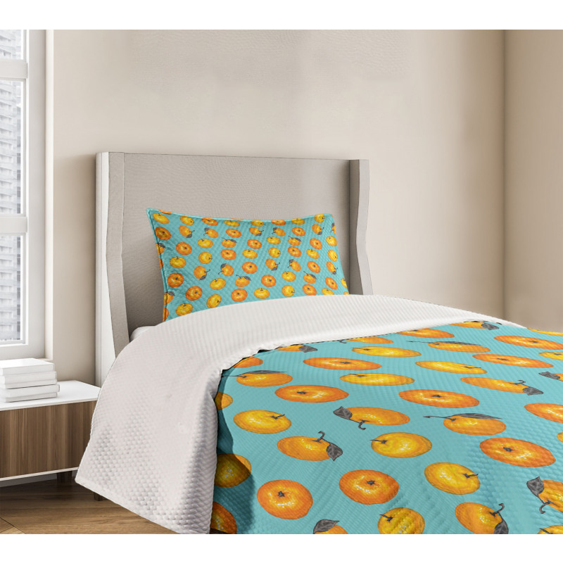 Drawn Mandarins Bedspread Set