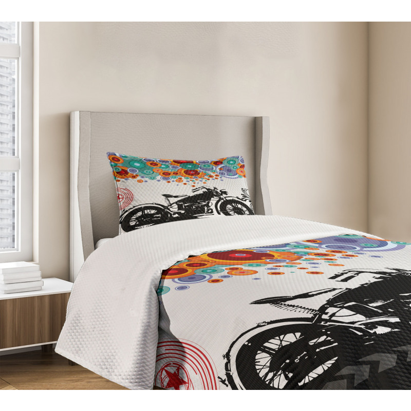 Urban Abstract Circles Bedspread Set