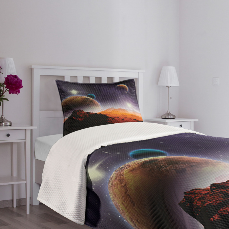 Solar Sky Orbit Comet Bedspread Set