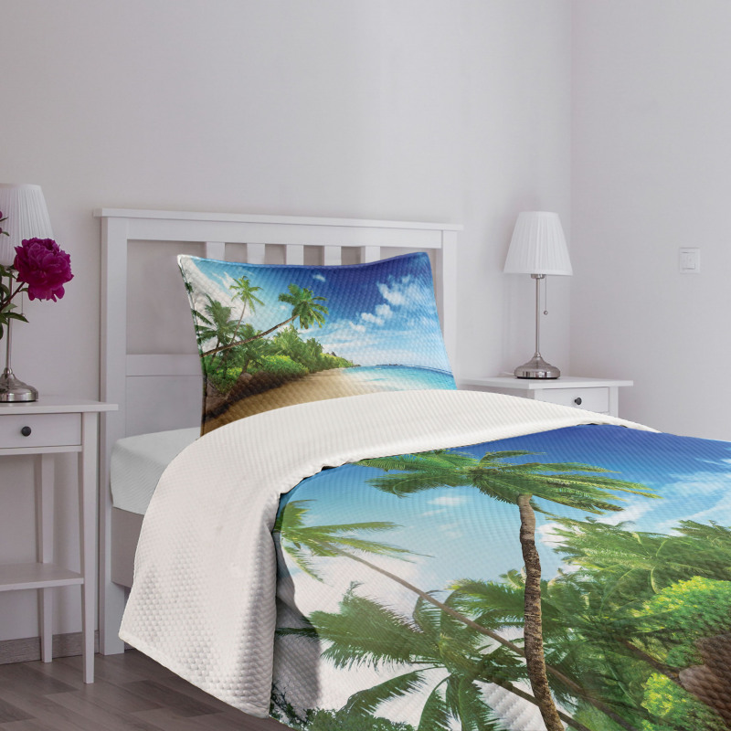 Beach Sunset and Waves Bedspread Set