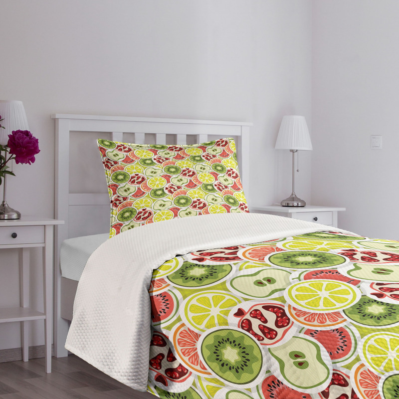 Modern Organic Food Rounds Bedspread Set