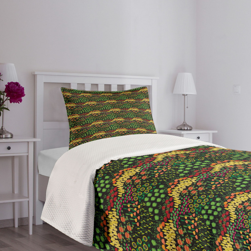 Agriculture Pattern Bedspread Set