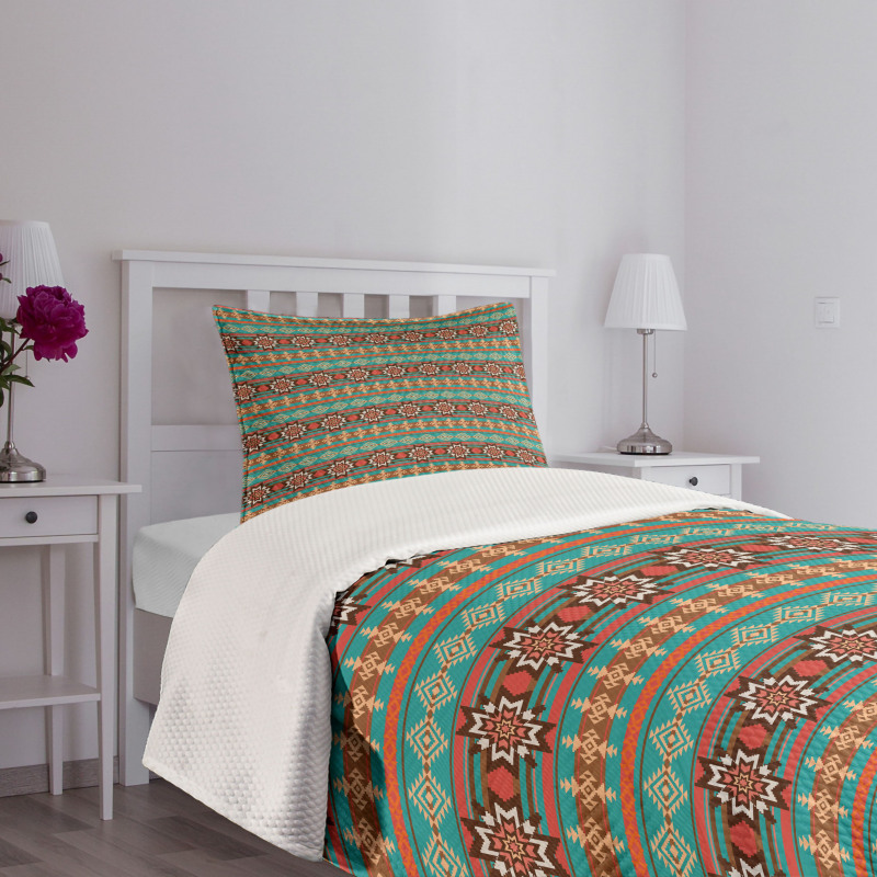 Sign Motif Bedspread Set