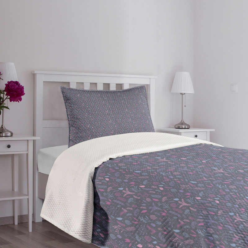 Modern Botany in Tones Bedspread Set