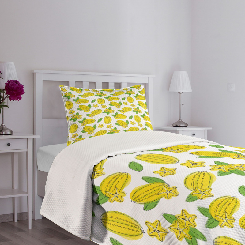 Carambola Star Fruit Exotic Bedspread Set