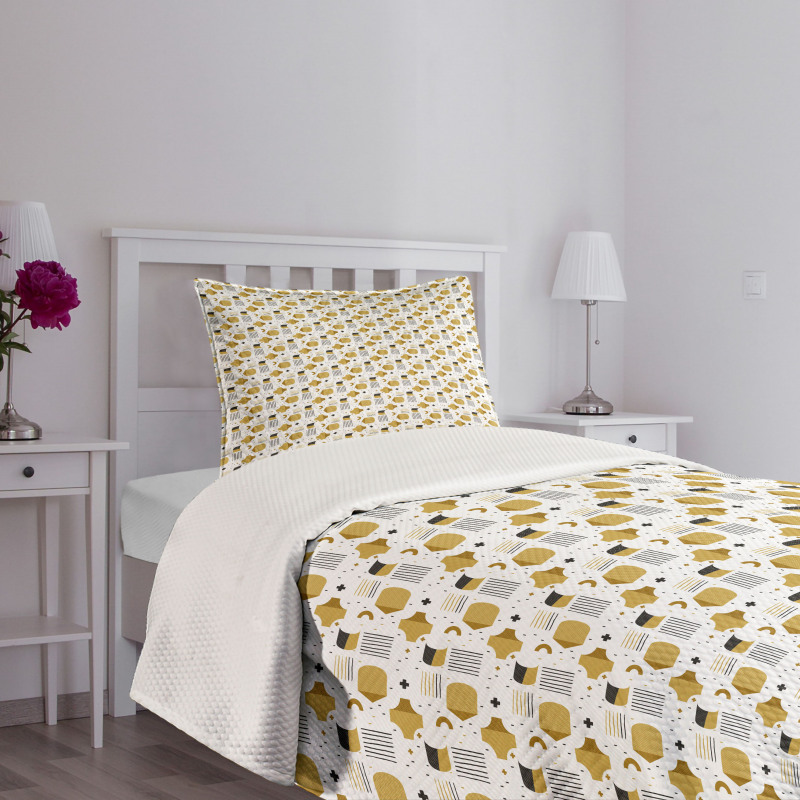 Convex and Concave Shapes Bedspread Set