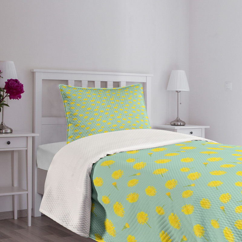 Dandelion Flower Buds Bedspread Set