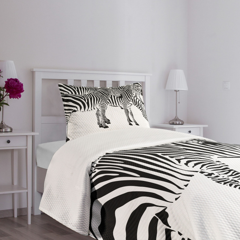 Wild Zebras Bedspread Set