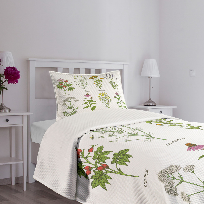 Natural Cosmetics Flowers Bedspread Set