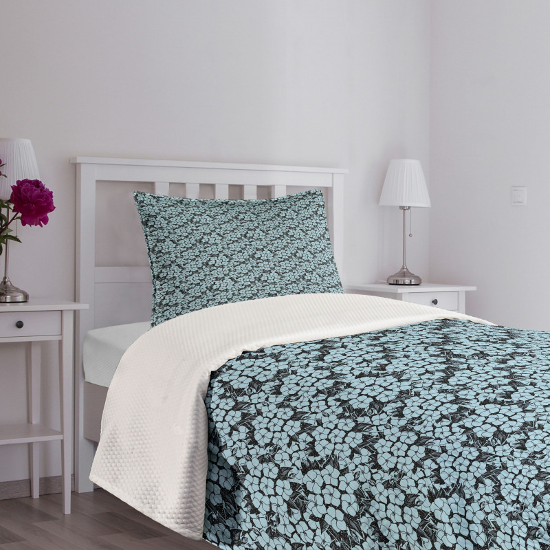 Top View Hydrangea Flowers Bedspread Set