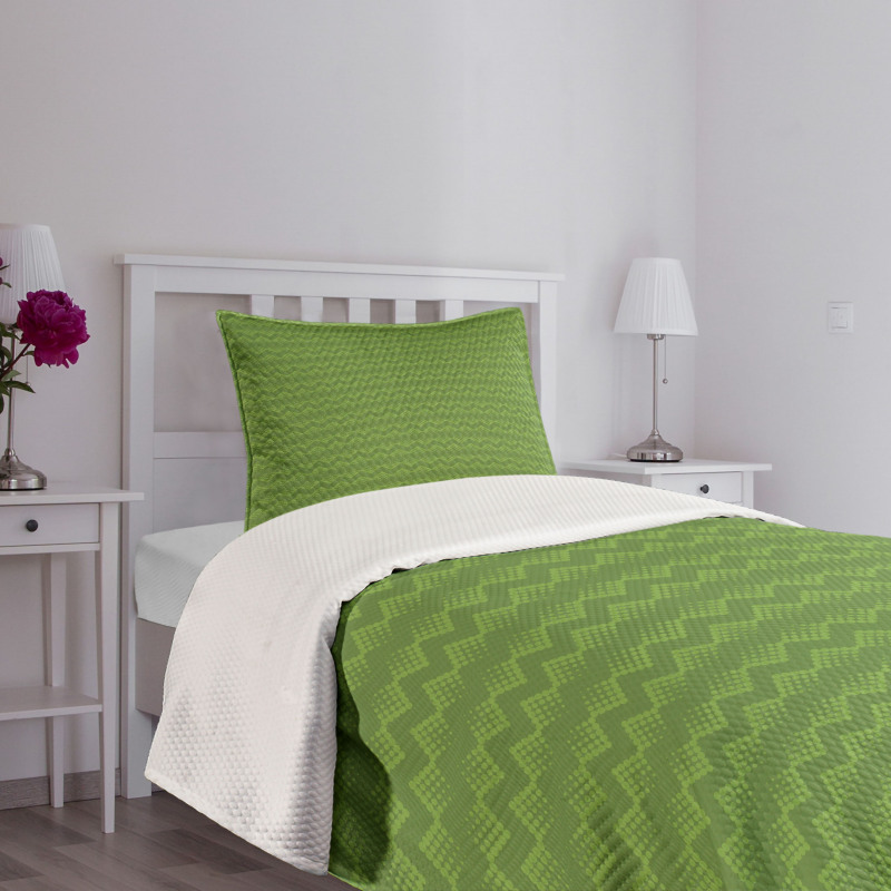 Monotone Big Small Circles Bedspread Set