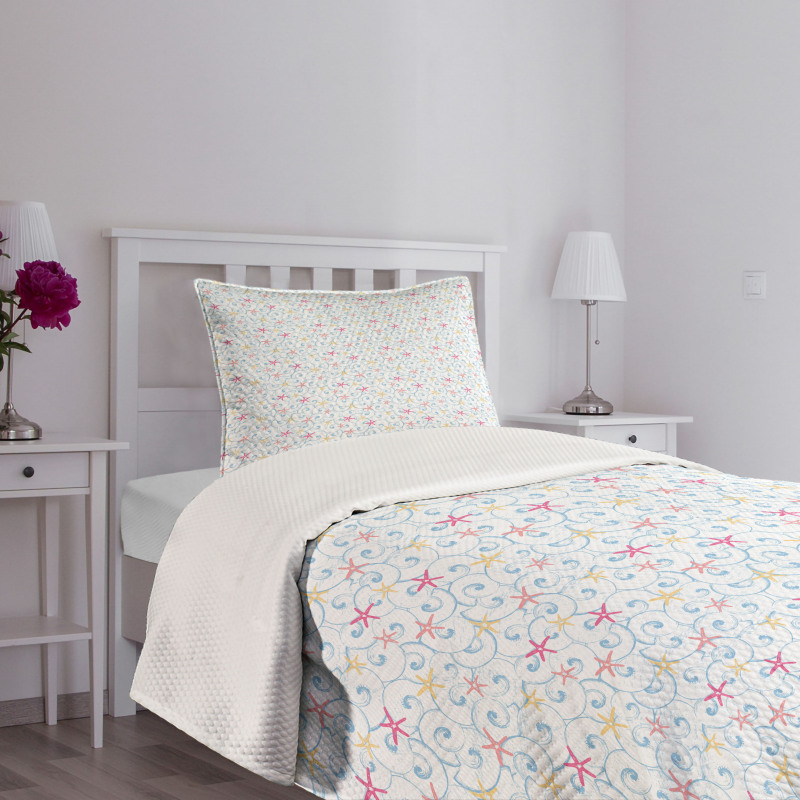 Summer Marine Starfishes Bedspread Set