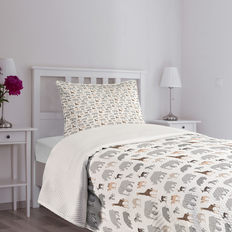 Cartoon Fauna Bedspread Set