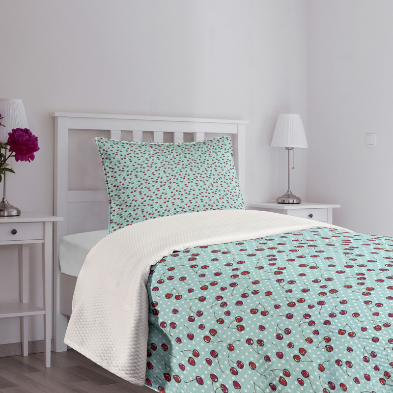 Fruit on Nostalgic Dots Bedspread Set