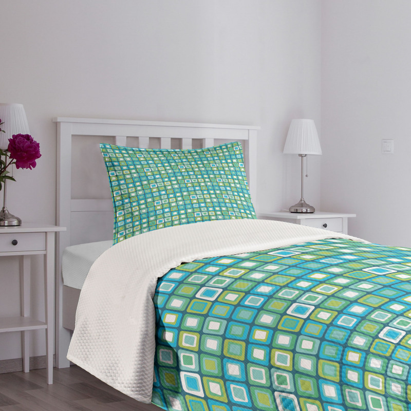 Nested Quirky Rectangles Bedspread Set