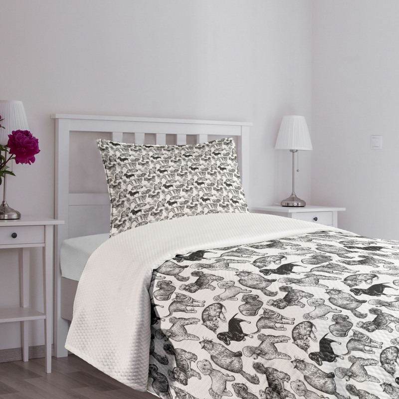 Various Animal Breeds Bedspread Set