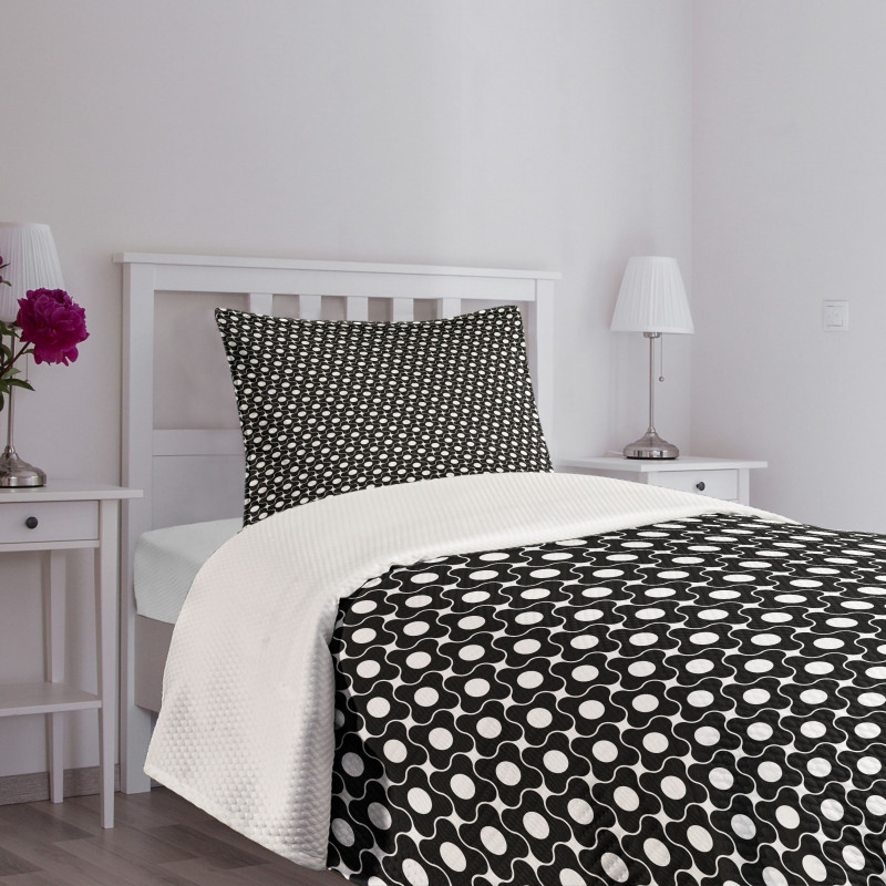 Monochrome and Geometric Bedspread Set