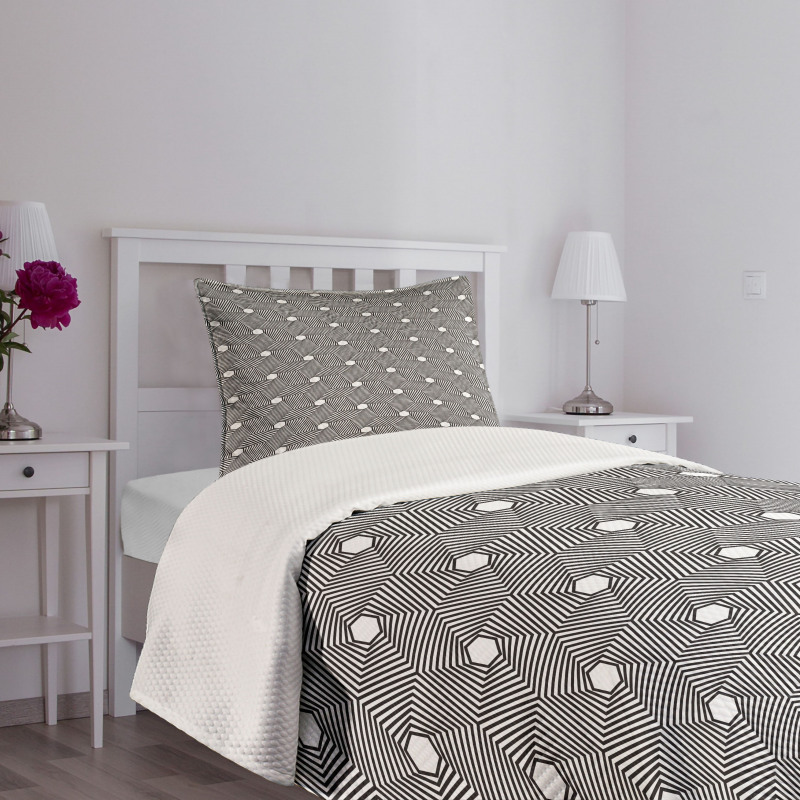 Flowers Like Formations Bedspread Set