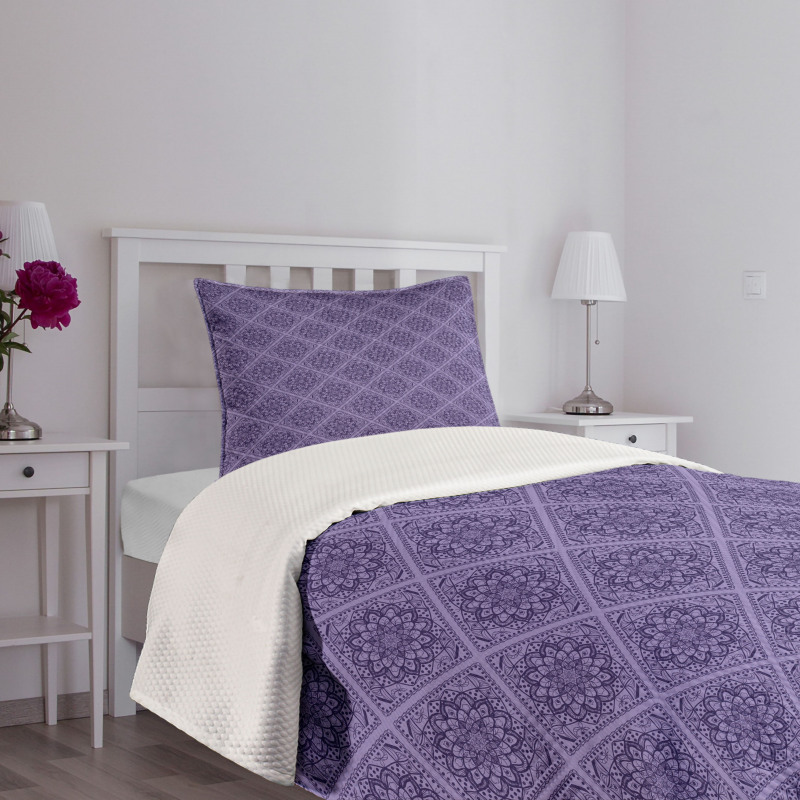 Floral Mandala Oriental Bedspread Set